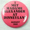 Disneyland Tinker Bell Toy Shop Madame Alexander 1981 button