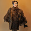 Gene Marshall wearing Star Wardrobe Mink Swing Coat and Hat separates