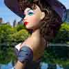 Photo of vinyl Gene Marshall doll wearing Spring in Central Park
