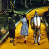 Ray Bolger, Judy Garland, and Jack Haley, The Wizard of Oz, 1939