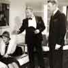 Shirley Temple, Gloria Stuart, William Demarest, and Randolph Scott in Rebecca of Sunnybrook Farm, 1938