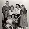 1939 candid of Russell Hicks and Shirley Temple on the set of The Blue Bird