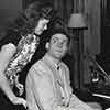Shirley Temple and John Agar at home on Rockingham, 1946