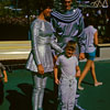 Disneyland Tomorrowland Spacegirl Shannon Borsz and Spaceman John Glenn, July 1962